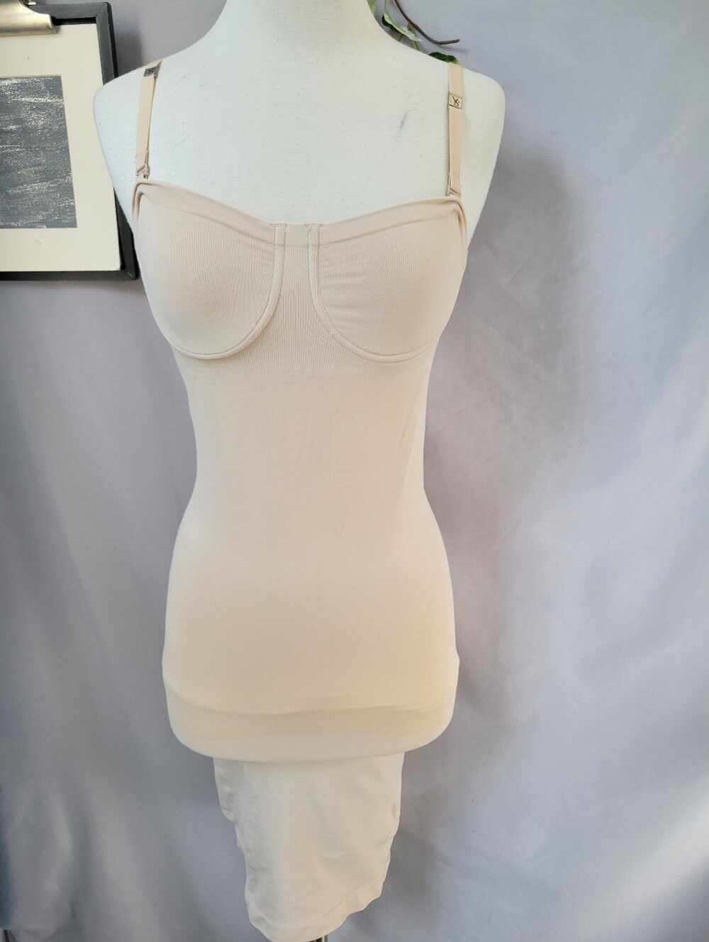 Victoria's Secret Nylon Underwire Shapewear Slip Dress Nude M